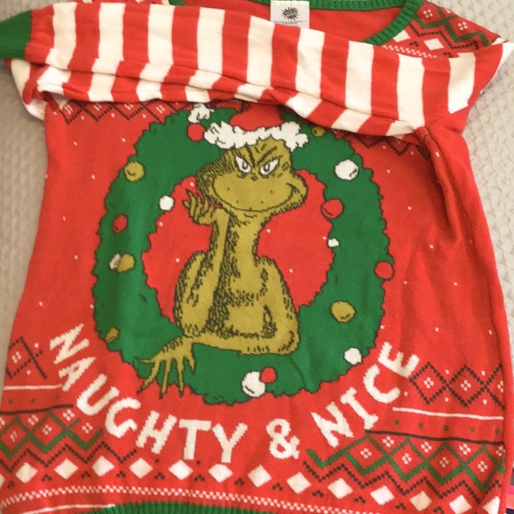 Sale!! Kids Grinch Christmas Naughty & Nice sweater